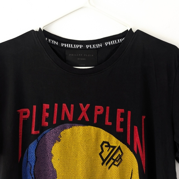 Philipp Plein Men's Limited Edition Rhinestones+ Skull Tees In Size L - Picture 3 of 10